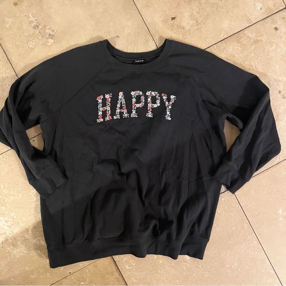 Torrid Black Crew Neck Top